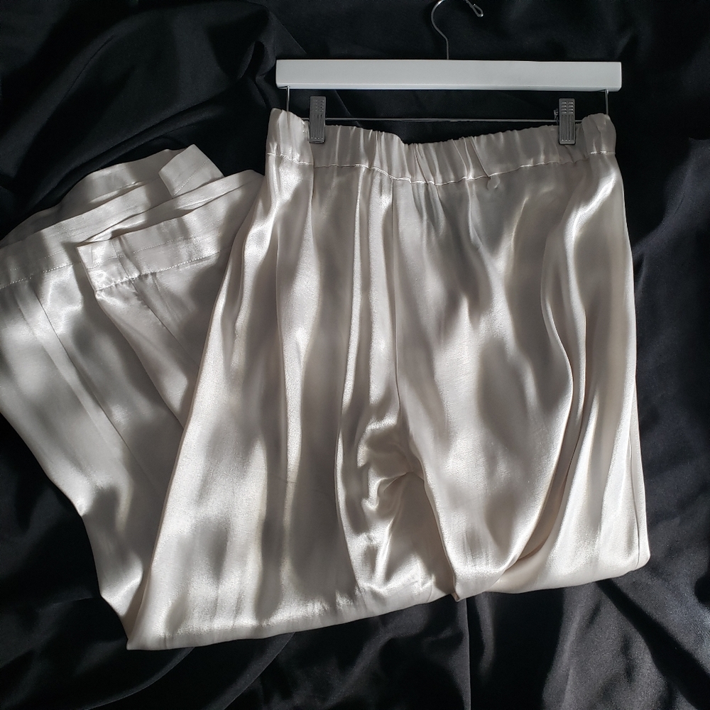 Free People Good Days Satin Trousers -Small - Picture 4 of 10